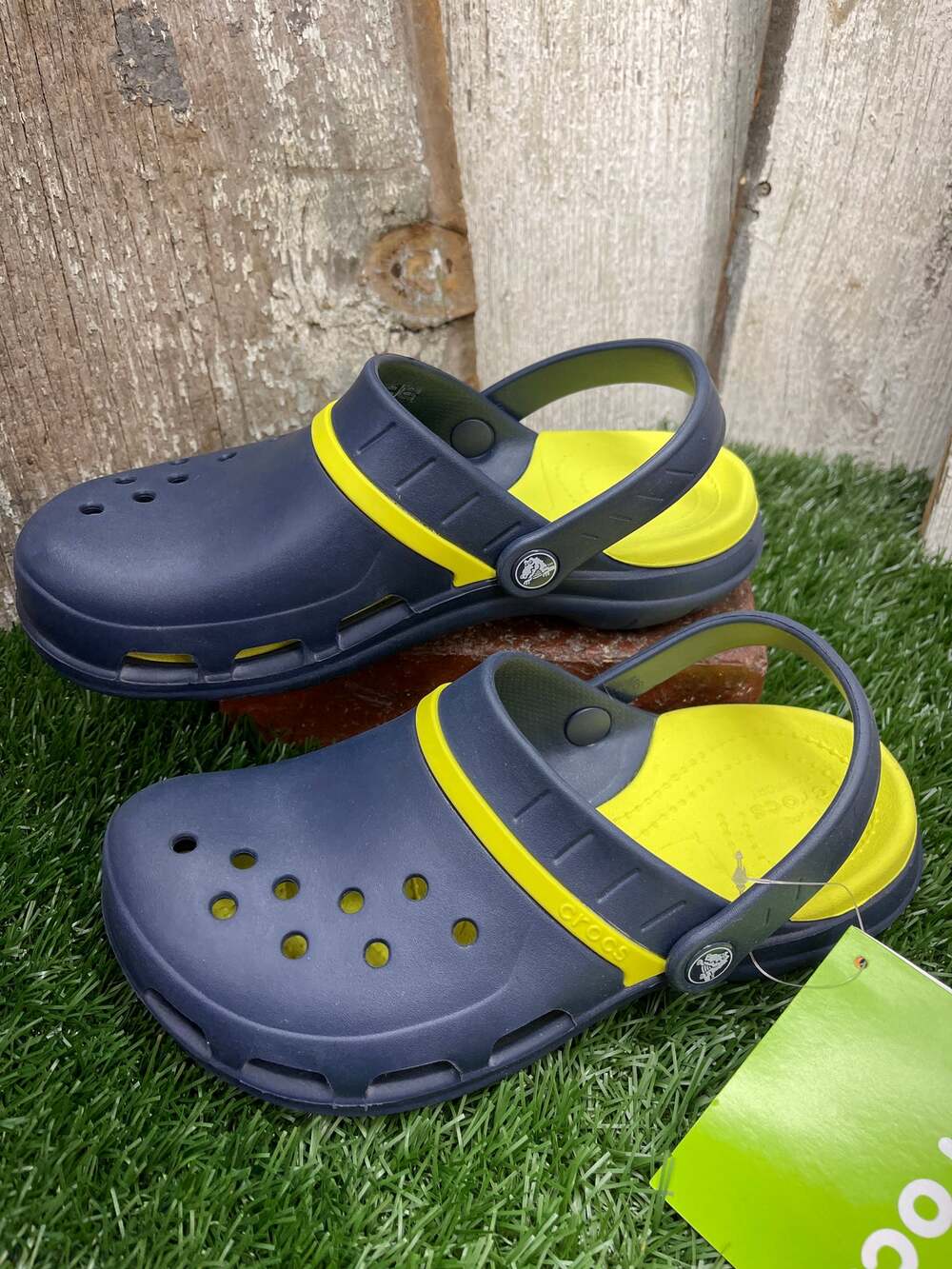 CROCS Modi Sport Clog Navy Tennis Ball Green Unisex Men's 6 Women's 8